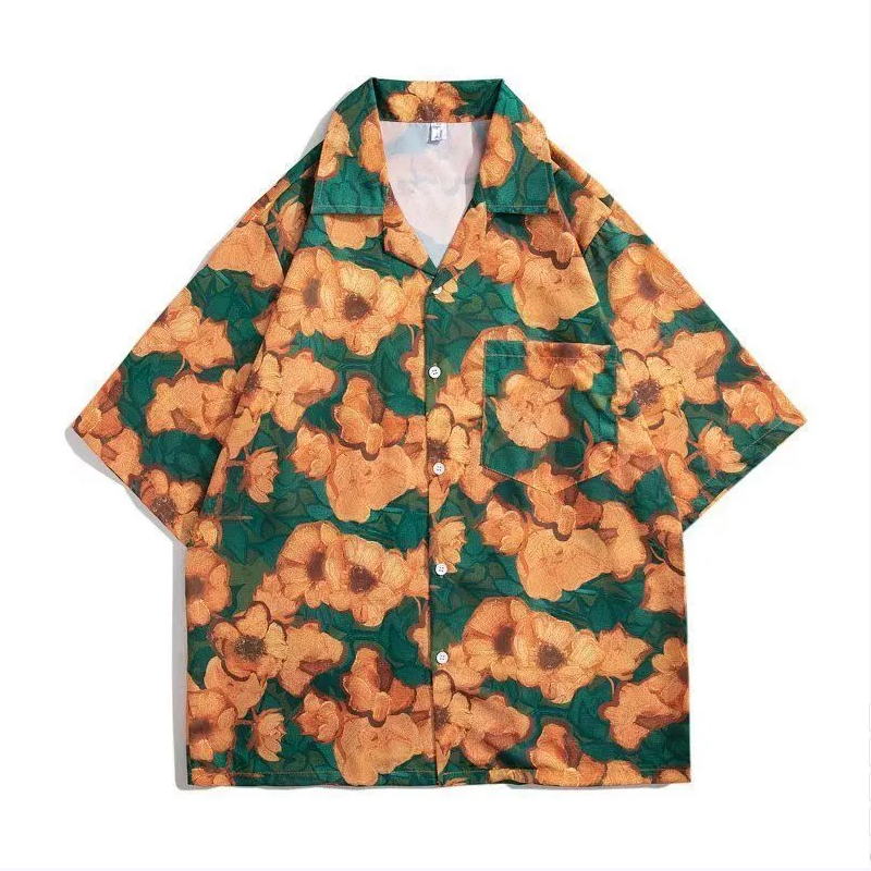 Vintage-Blumenhemd, kurzärmeli – Vintage Hawaiian Floral Shirt Bewertung und Preis