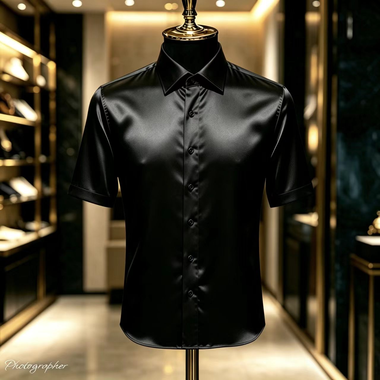 Men's Solid Color Satin Short- – Mens Satin Silk Dress Shirt Bewertung und Preis