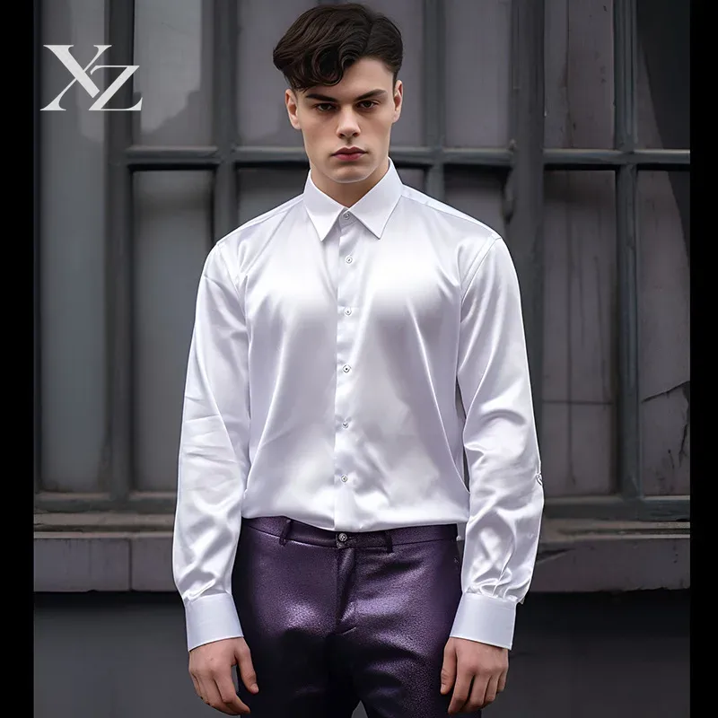 Herrenhemd aus Satin-Seidenähn – Mens Satin Silk Dress Shirt Bewertung und Preis