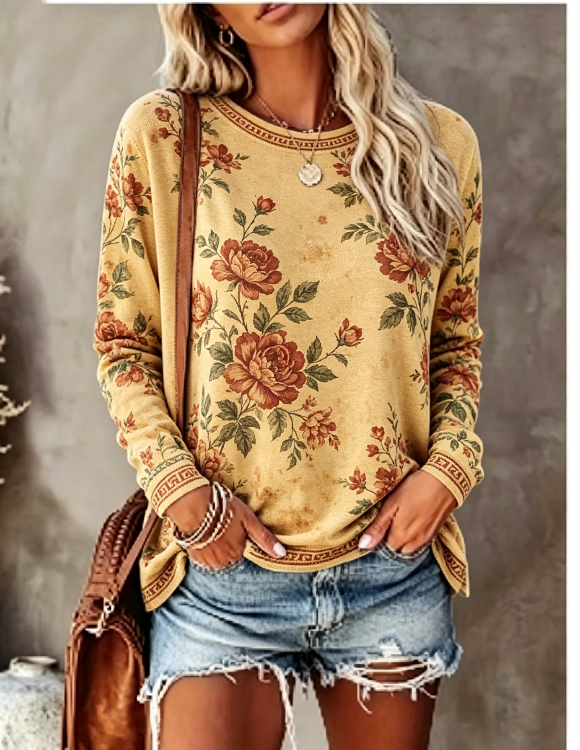 Damen-T-Shirt mit Rundhalsauss – T-Shirts Bewertung und Preis