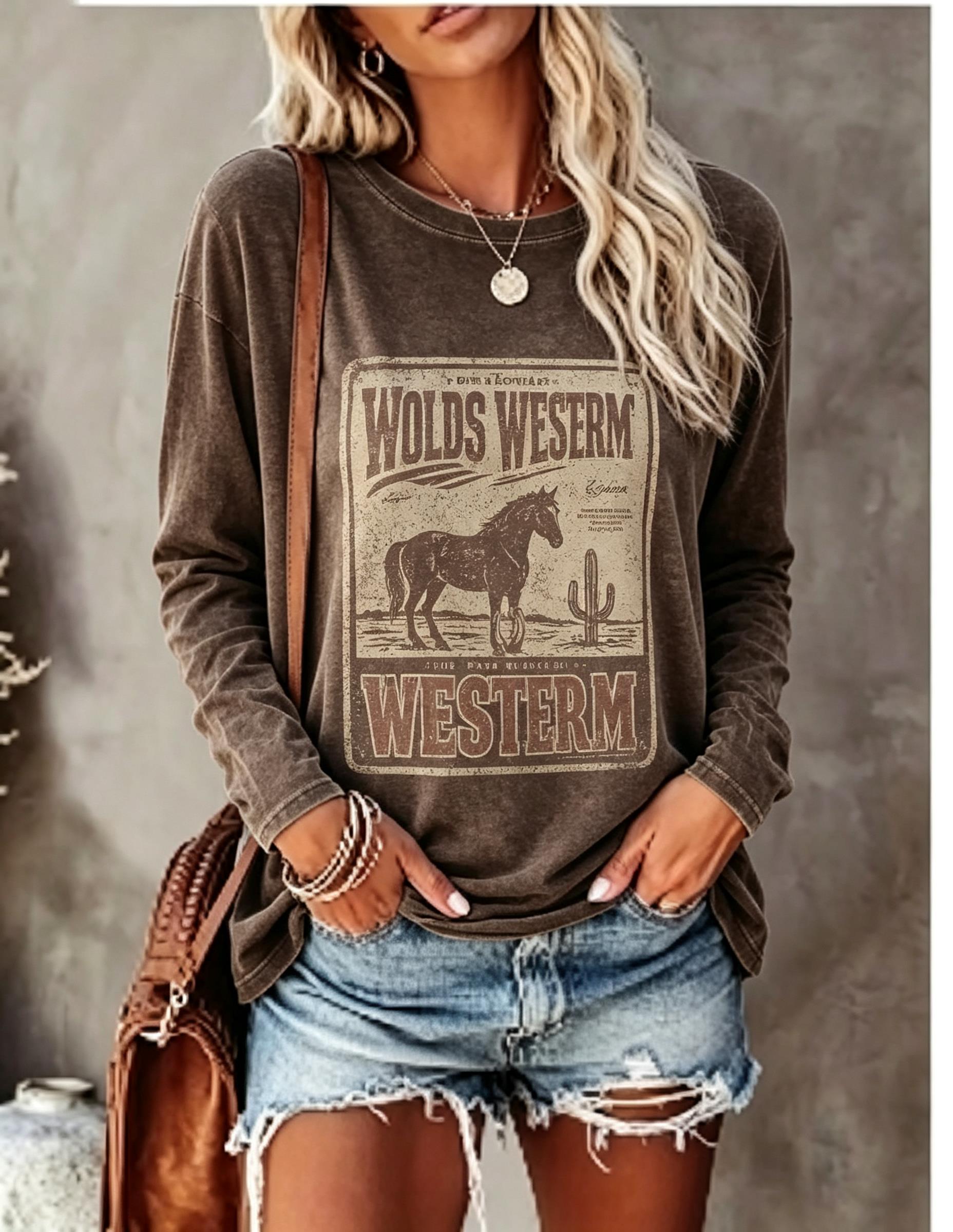Damen-Langarm-T-Shirt, Vintage – T-Shirts Bewertung und Preis